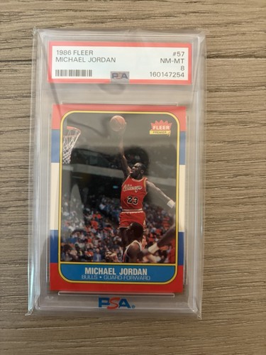 Fleer 1986-87 Michael Jordan Rookie #57 PSA Graded Chicago Bulls Basketball