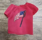 Vintage Mattel Barbie Skipper Red Bicentennial T-Shirt With Flag Design AS IS
