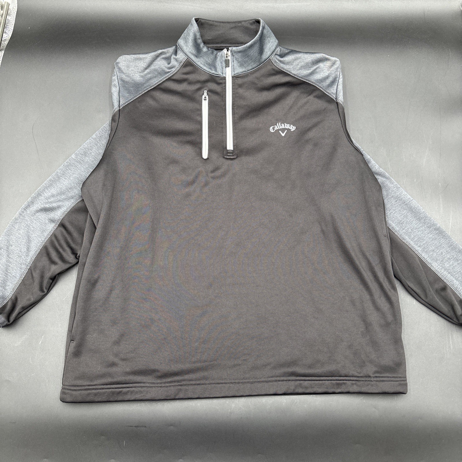 Callaway Sweatshirt Mens Medium Black Pullover Sweater Quarter Zip Golf Mock