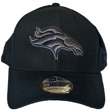 NFL Exclusive Authentic NWT Denver Broncos Tech Black New Era 39Thirty Flex Hat