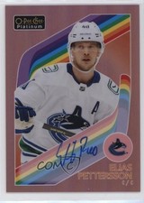 2024-25 O-Pee-Chee Platinum 2024-25 Update Red Rainbow Elias Pettersson Auto 0c3