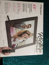Aluratek ADMPF315F 15 Inch Digital Photo Frame .Black.NEW.Sealed. PRICE DROP