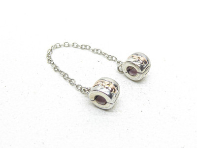 Clogau Gold Sterling Silver & 9ct Rose Gold Tree of Life Safety Chain Charm.