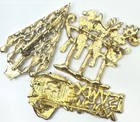 Gold Tone Variety Christmas Brooches w/ Rhinestones 51.1g — photo 3