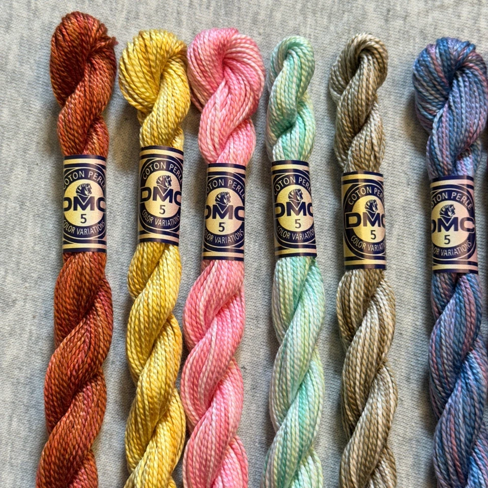 10 DMC Perle Color Variations Size 5 Pearl Cotton Thread No Repeats NOS - Image 2 of 4