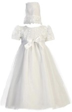 Baby Girl Baptism Dress - Christening Dress 12-18 Months NWT White