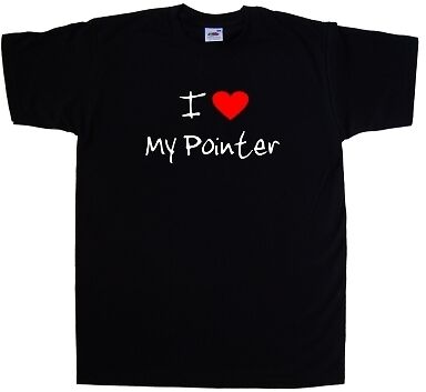 I Love Heart My Pointer T-Shirt - Picture 1 of 1