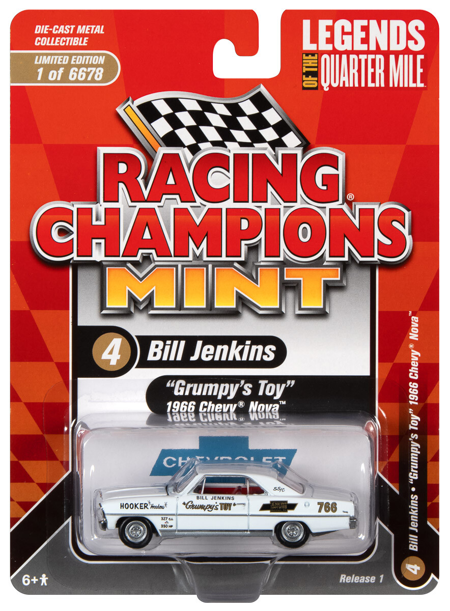 Racing Champions RCSP01924 1:64 Chevy Nova Diecast Vehicle - White