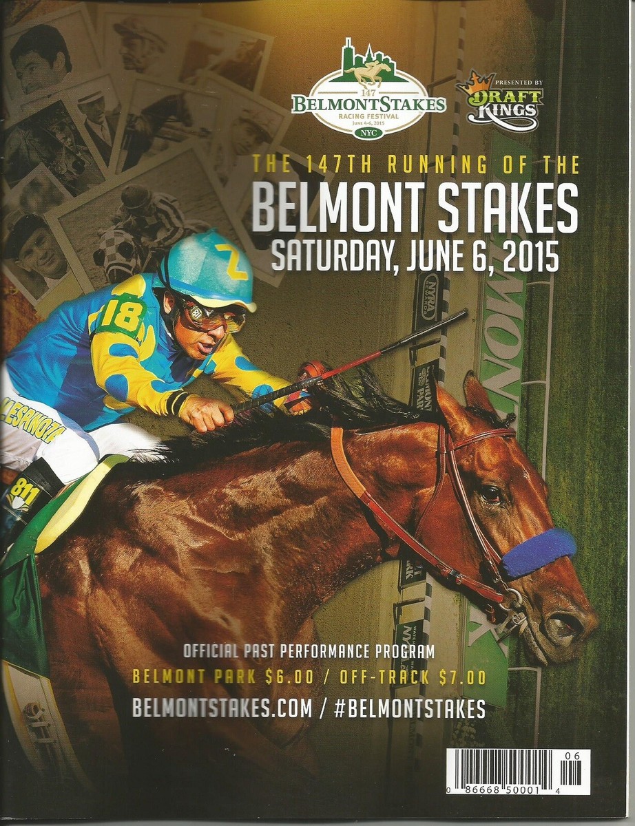 2015 147th Belmont Stakes program #1 in MINT Condition AMERICAN PHAROAH