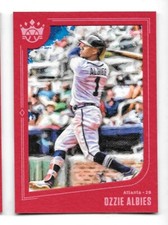 2019 Panini Diamond Kings Red Frame Ozzie Albies Braves #81 NRMT