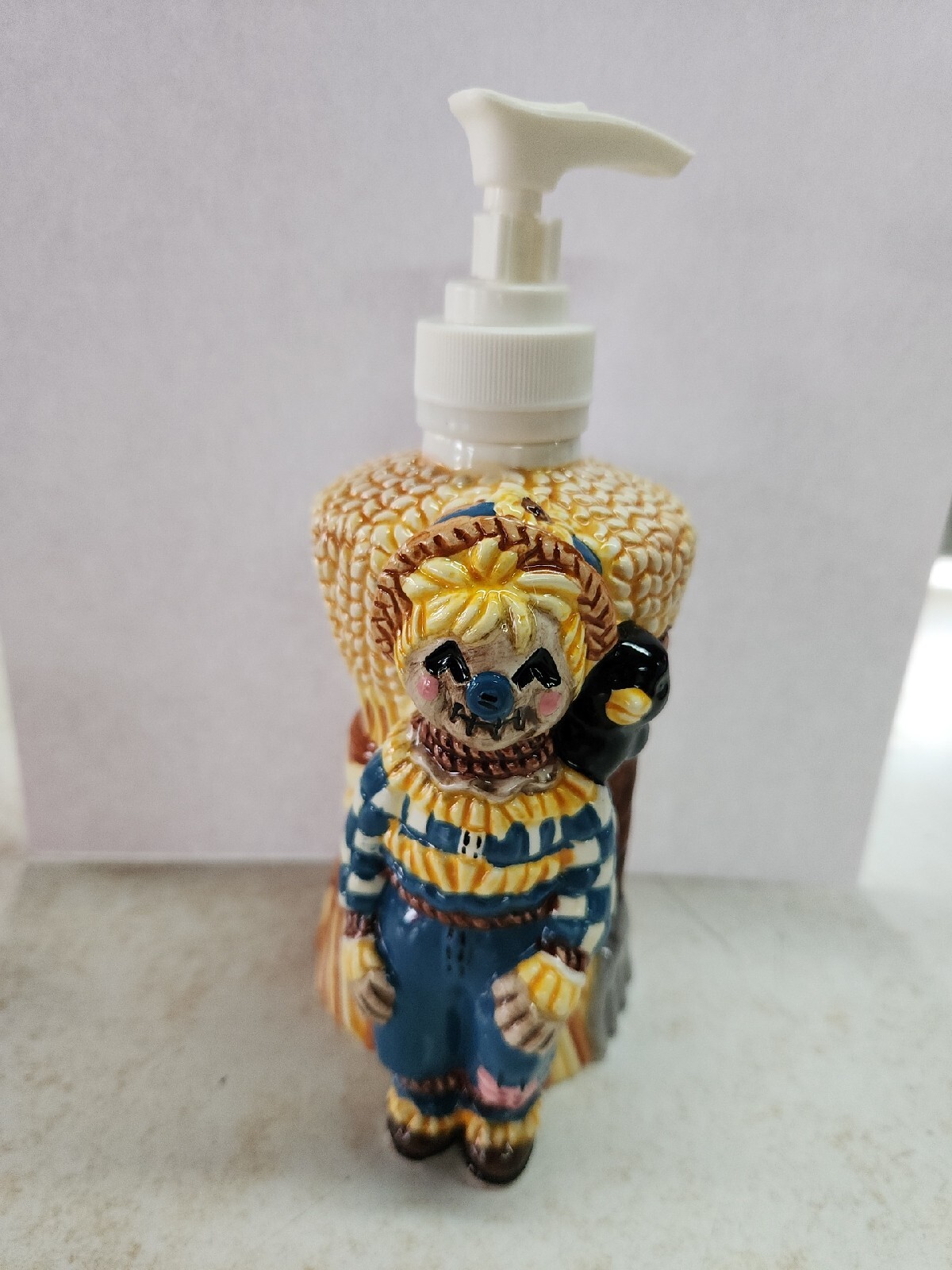 Scarecrow Soap Dispenser Ceramic