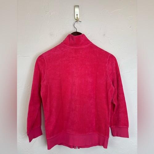 VINTAGE JUICY COUTURE Pink Tracksuit Jacket Full Zip Women's 90s Britney Large - Picture 12 of 14