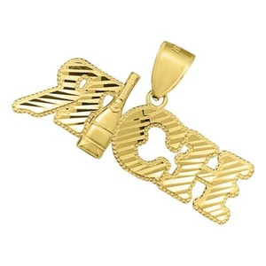 Authentic 14K Yellow Gold Plated Rich Bottle Men's Pendant 1.6"
