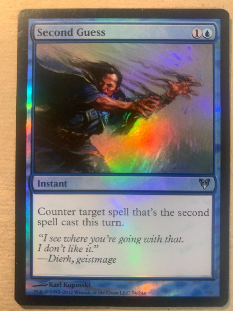 MTG 1x FOIL Second Guess Avacyn Restored Modern Magic the Gathering Card x1 NM | eBay MTG 1x FOIL Second Guess Avacyn Restored Modern Magic the Gathering Card x1 NM | eBay