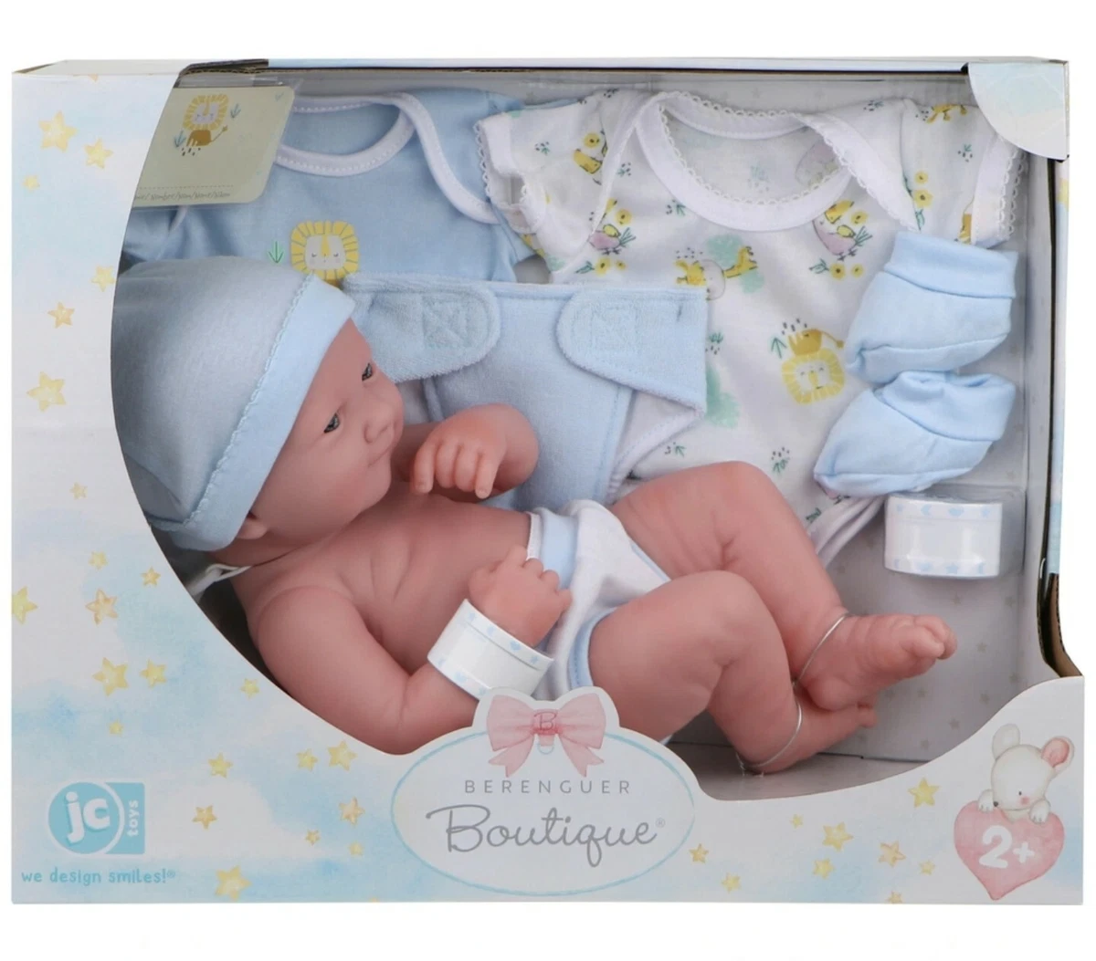 Poupon Newborn nouveau né avec accessoires bleus 39 cm Poupon Newborn nouveau né avec accessoires bleus 39 cm