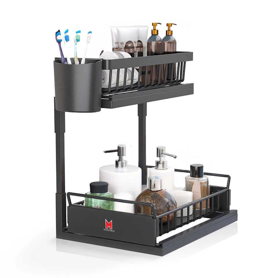 Optimize Every Inch! set of 2 Under-Sink Storage for Tight Spaces & Easy Access - Image 3 of 4