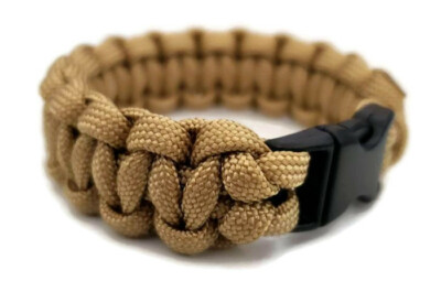 Paracord Bracelet 550 Black Tactical 3/8