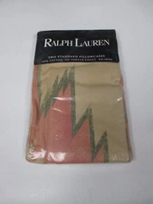 New Ralph Lauren WHITE SANDS CORAL Southwest 2 Standard Pillowcases