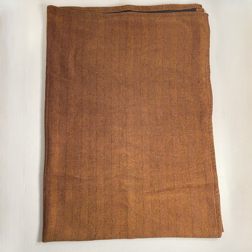 RH Teen Restoration Hardware Herringbone Blanket Orange Grey Bed Throw ~ 64x86 - Picture 8 of 10
