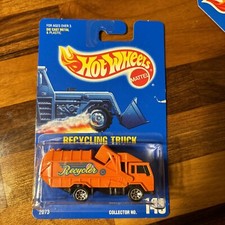 Hot Wheels Recycling Truck, Collector #143, Orange w/7SP Wheels