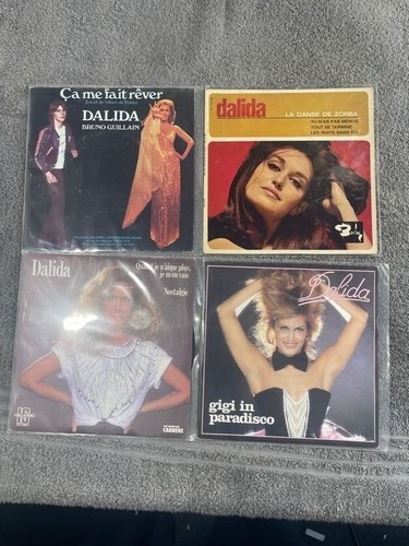 Dalida 7" Vinyl Records With Sleeves - Vintage French EPs & Singles Lot Of 4 45R - Imagen 2 de 11
