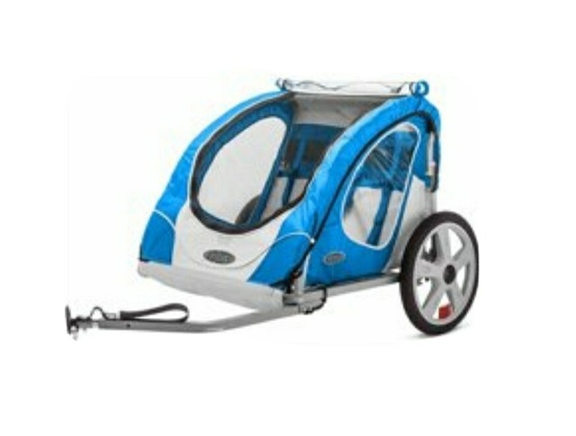 in step double bike trailer