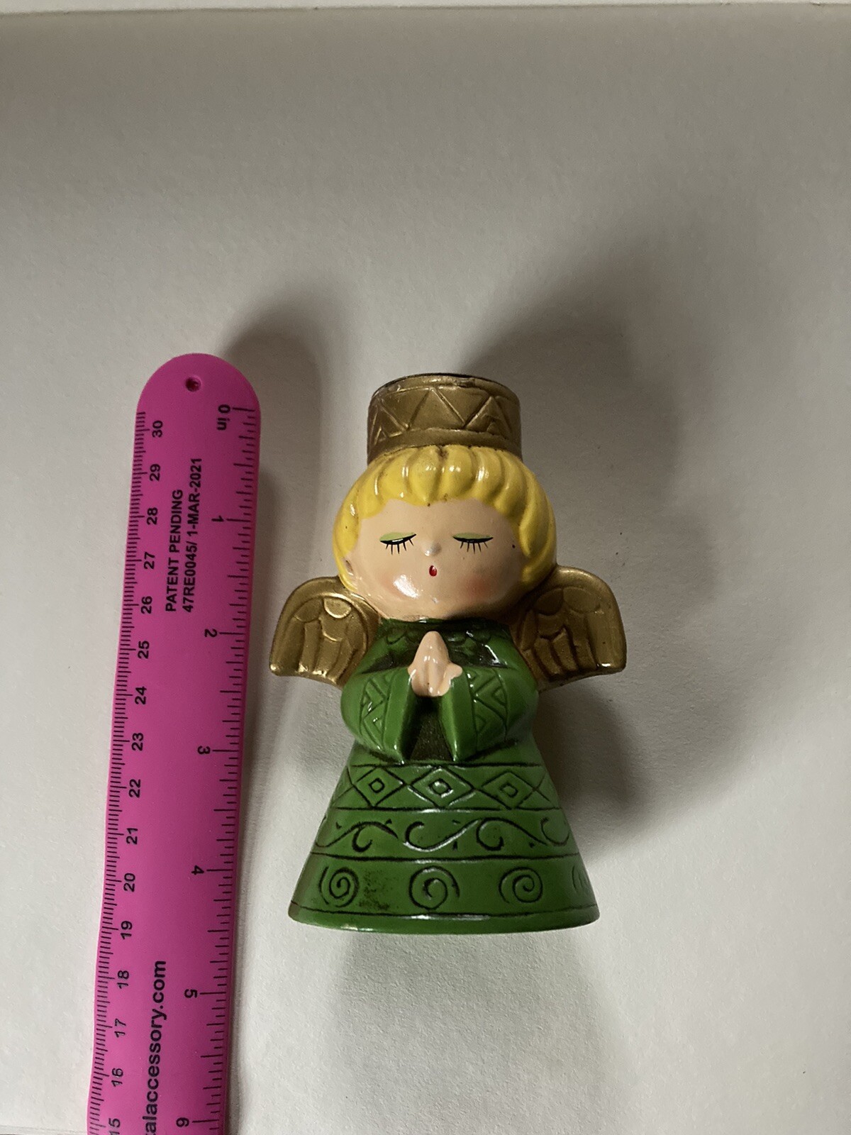 Vintage Wolin Japan Praying Angels candle holder 60s Christmas Mid