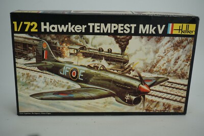Vintage Heller Models Hawker Tempest Mk V 1:72 Scale Model Kit 