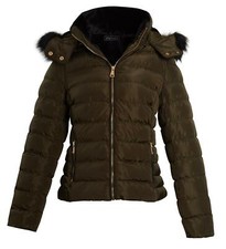 Shelikes Womens Ladies Faux Fur Hooded Zip Up Winter Jacket Coat Size