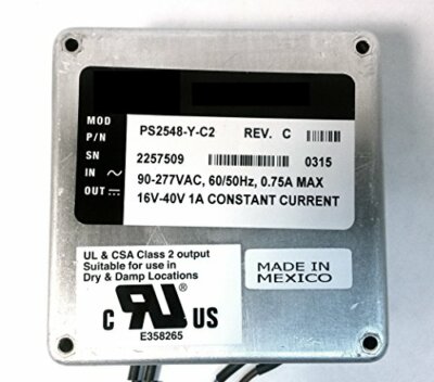 LED constant current power supply Ps2548-y-c2 90-277vac Input - 16-40vdc out -1a