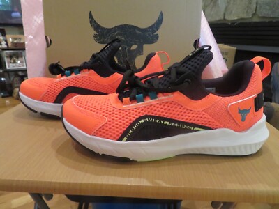 *NEW Boys Orange Under Armour Project Rock Tennis Shoes,
