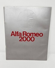 Alfa Romeo 2000 Veloce Spider GT Vintage Car Sales Brochure Catalog RARE Italy