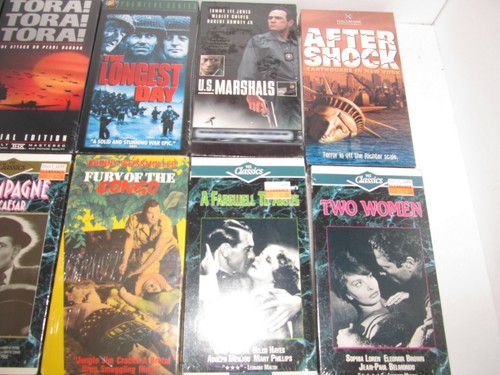 15 Action Movie Sealed VHS Tapes Longest Day Patton Tora Tora Cyborg Longest Day - Picture 3 of 5