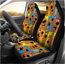 Cartoon Scooby Doo Face Premium Car Seat Covers Set Of 2 Cartoon Scooby Doo Face Premium Car Seat Covers Set Of 2