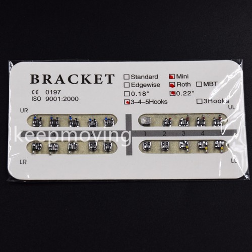 Staffe Dentali Metallo Ganci 3-4-5 10 Staffe Ortodontiche AZDENT Standard Roth - Slot 0.022, Ganci 3-4-5, Metallo, Per Laboratorio Dentale Staffette Per Apparecchio Standard Roth