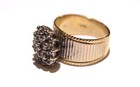 14k yellow gold 1ct SI2-3 H round diamond cluster ring 6.7g estate 6.75 — photo 5