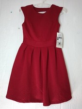 Honey and Rosie Dress Womens Sz S Red Sleeveless Fit n Flare Vintage Style NEW