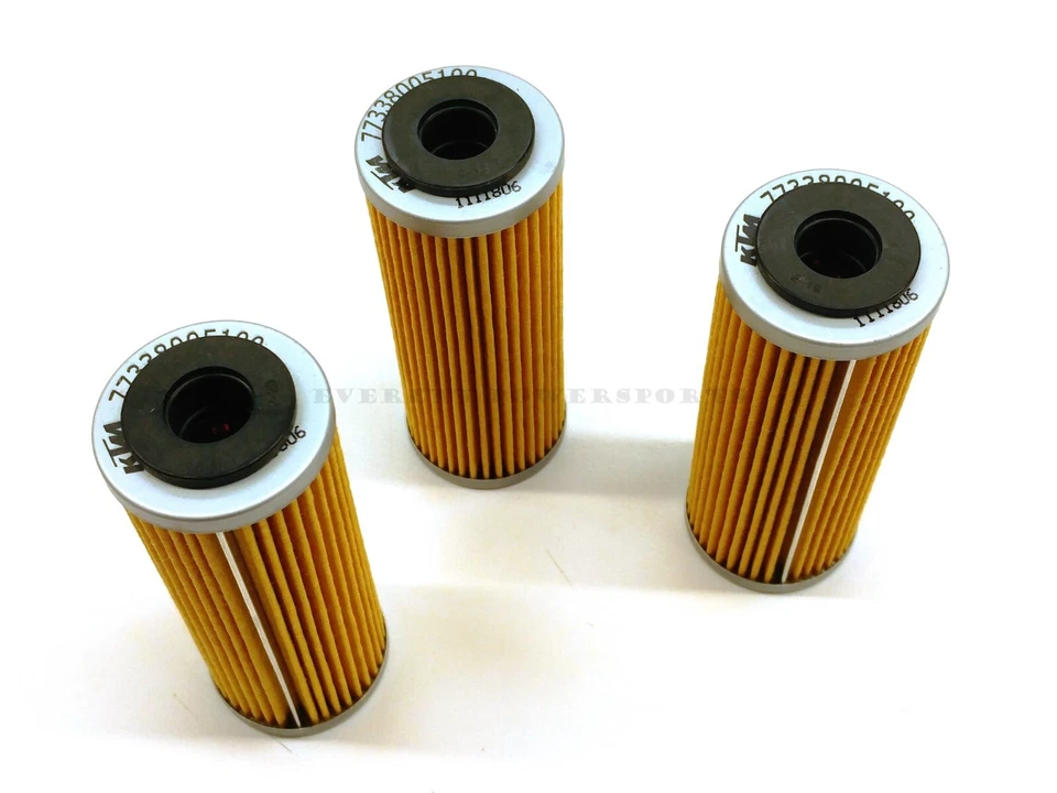 Oil Filter Kit 3x EXC SXF XCF XCW 250 350 450 500 505 530 ~07-23 (Notes) #E156 C - Image 3 of 4