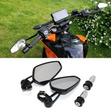 Pair 7/8" Motorcycle Bar End Side Mirrors Black For 890 390 690 125 1290 250 DM