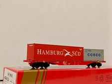 ACME 40412 OBB RCA Car Type Sgnss + HAMBURG SUD 40" And COSCO 20"
