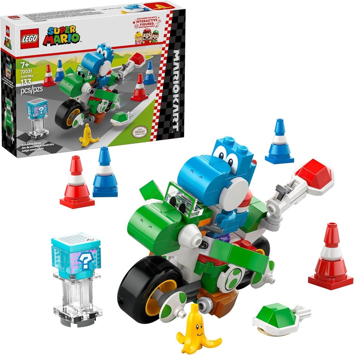 LEGO Super Mario: Mario Kart Yoshi Bike Building Toy Set