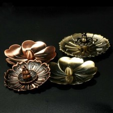3-in-1 Messing Lotus Räuchergefäß Halter Platte Steck Kegel Heim Dekor