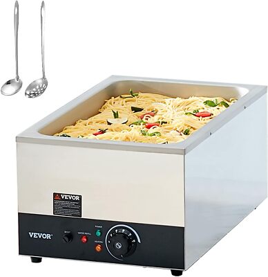 VEVOR Commercial Food Warmer 24Qt 1200W Bain Marie Electric Buffet Steam Table