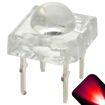 100 X LED 5mm Cupola Superflusso Rosso Piranha LED Insegna Luci - Foto 2