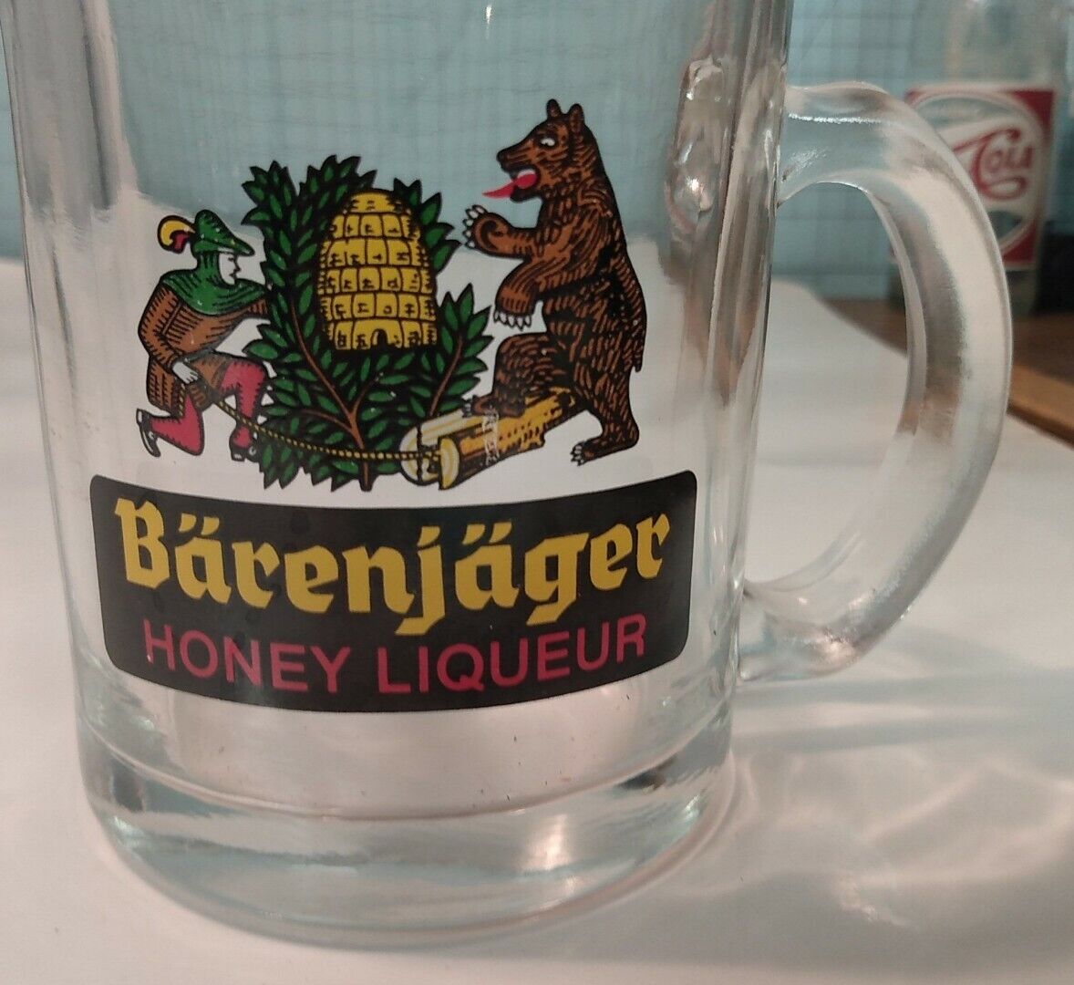 BARENJAGER HONEY LIQUEUR Glass Mug Germany Beverage Cup BEAR BARENJAGER HONEY LIQUEUR Glass Mug Germany Beverage Cup BEAR