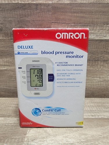 NEW Omron Deluxe Automatic Blood Pressure Monitor & Case ComFit Cuff HEM-711-DLX