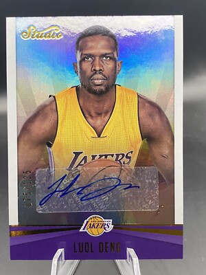 Luol Deng 2016-17 Panini Studio Silver Auto Lakers Card /125