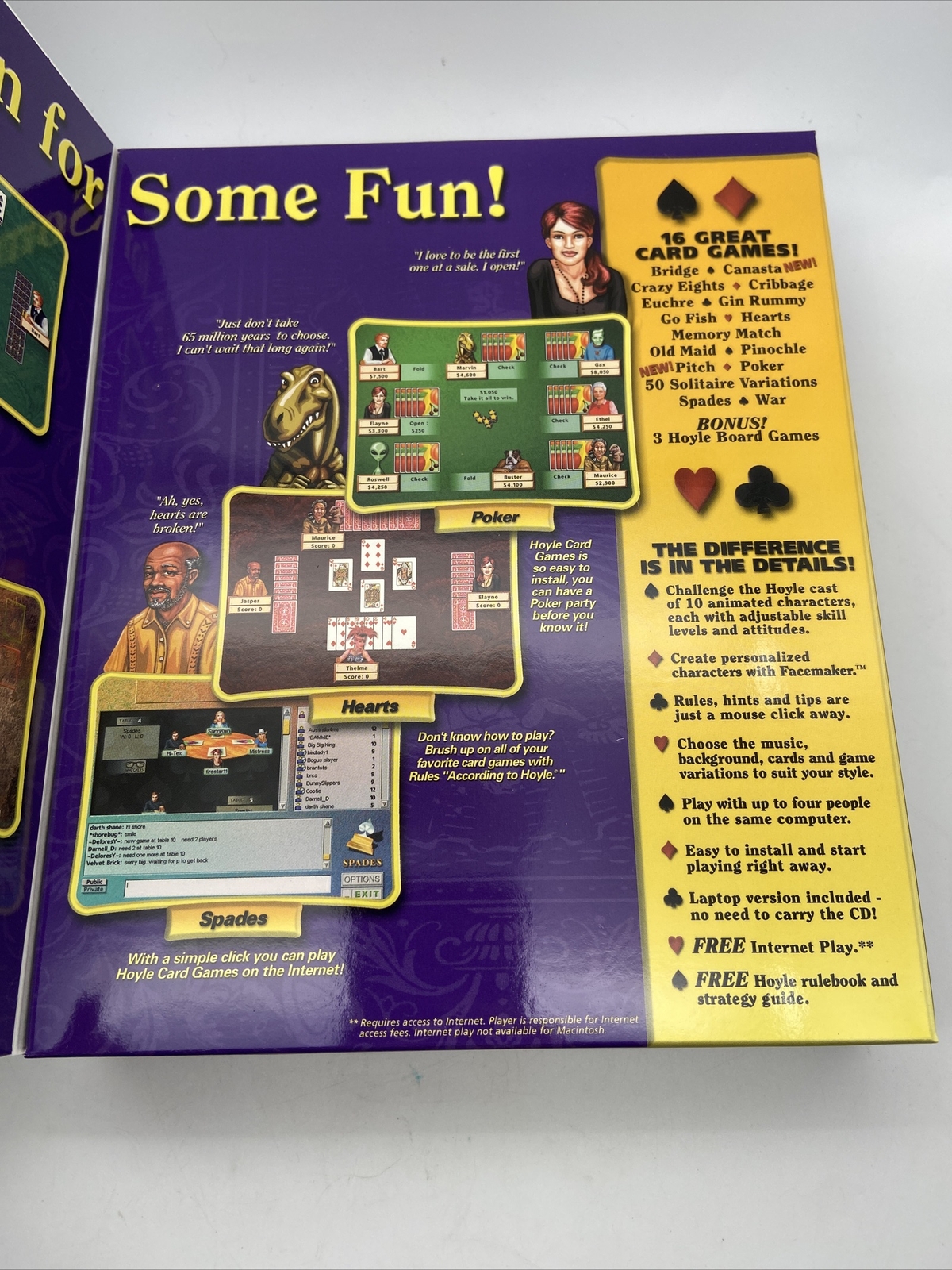 Sierra Attractions Hoyle 16 Card Games Big Box Computer Game 2001 Win