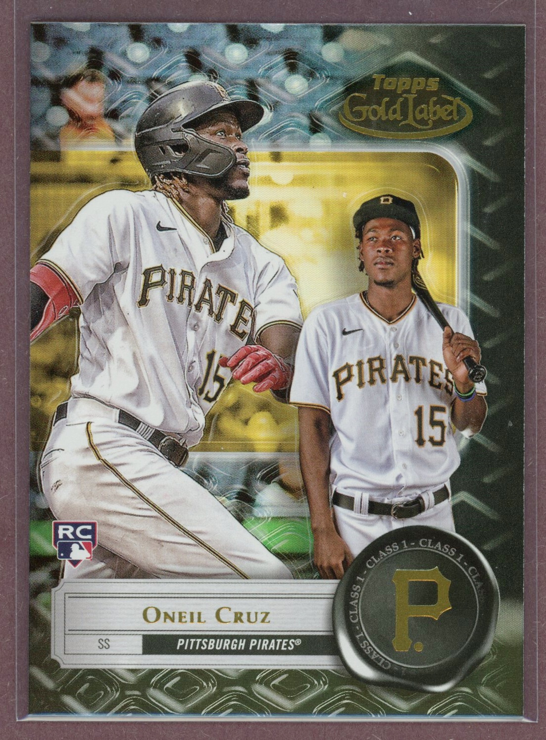2022 Topps Gold Label Black Class 1 #95 Oneil Cruz RC (Pirates)