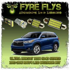 White LED interior lights package kit for 2013-15 RAV4 8 pcs 3014 series SMD